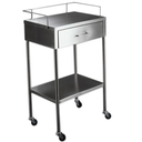 MESA PASTEUR CROMADA CON CAJON