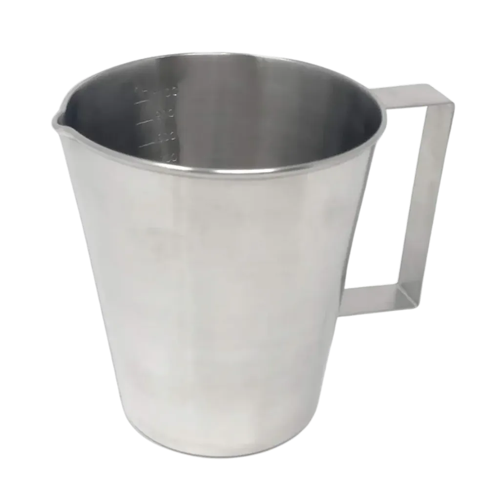 VASO DE ACERO INOXIDABLE GRADUADO 100 ML. ACERO INOXIDABLE