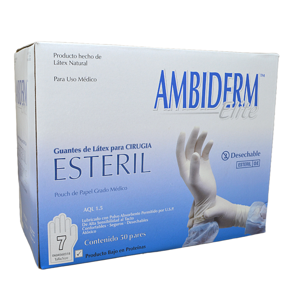 [AM-IN-JER-01822] GUANTE AMBIDERM ESTERIL No. 7 LATEX