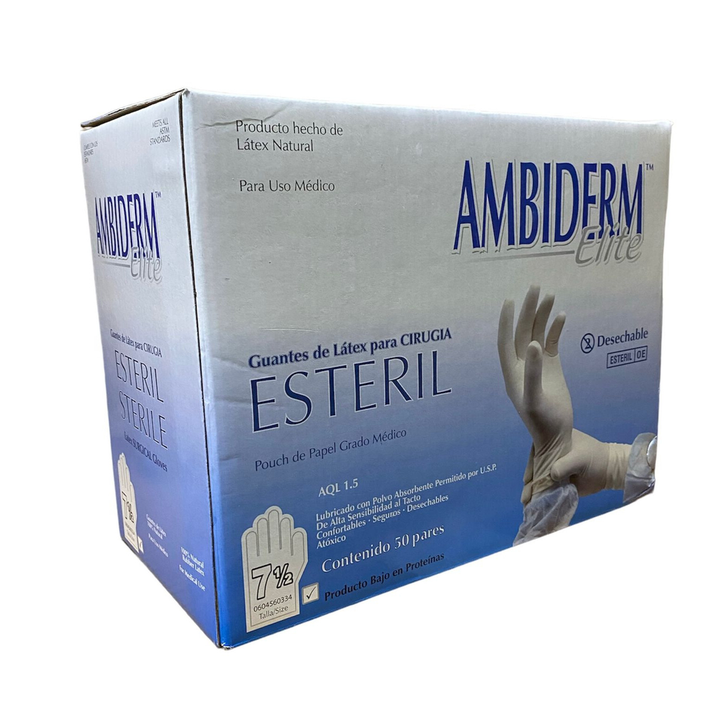 [AM-IN-JER-01824] GUANTE AMBIDERM ESTERIL No. 7.5 LATEX