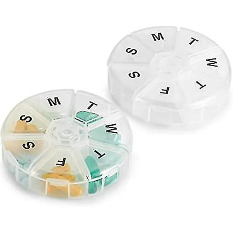 PASTILLERO SEMANAL CIRCULAR, (paq con 2 piezas)