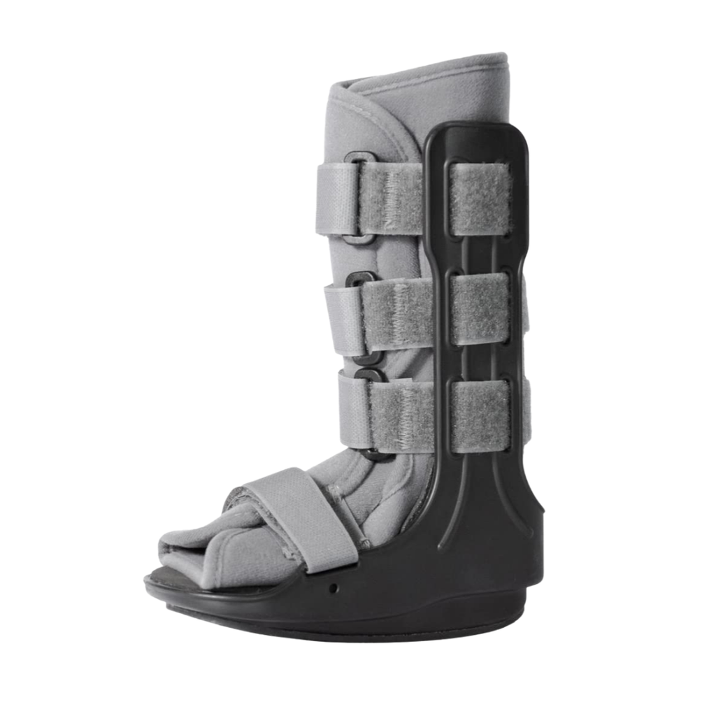 BOTA WALKER INFANTIL  DE LUJO COLOR GRIS ACOJINADA GRANDE