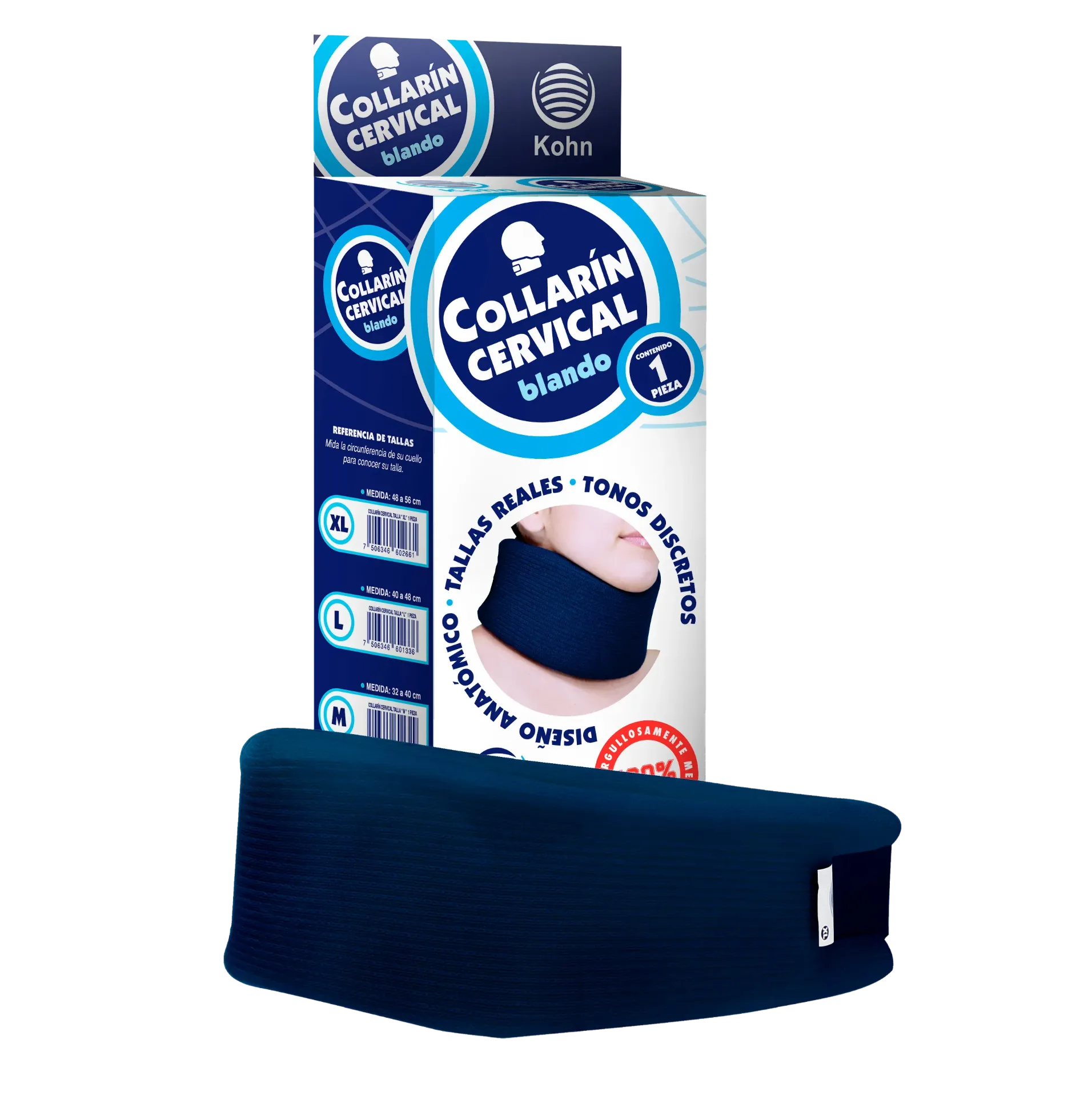 NUEVO COLLARIN CERVICAL BLANDO AZUL MARINO MEDIANO