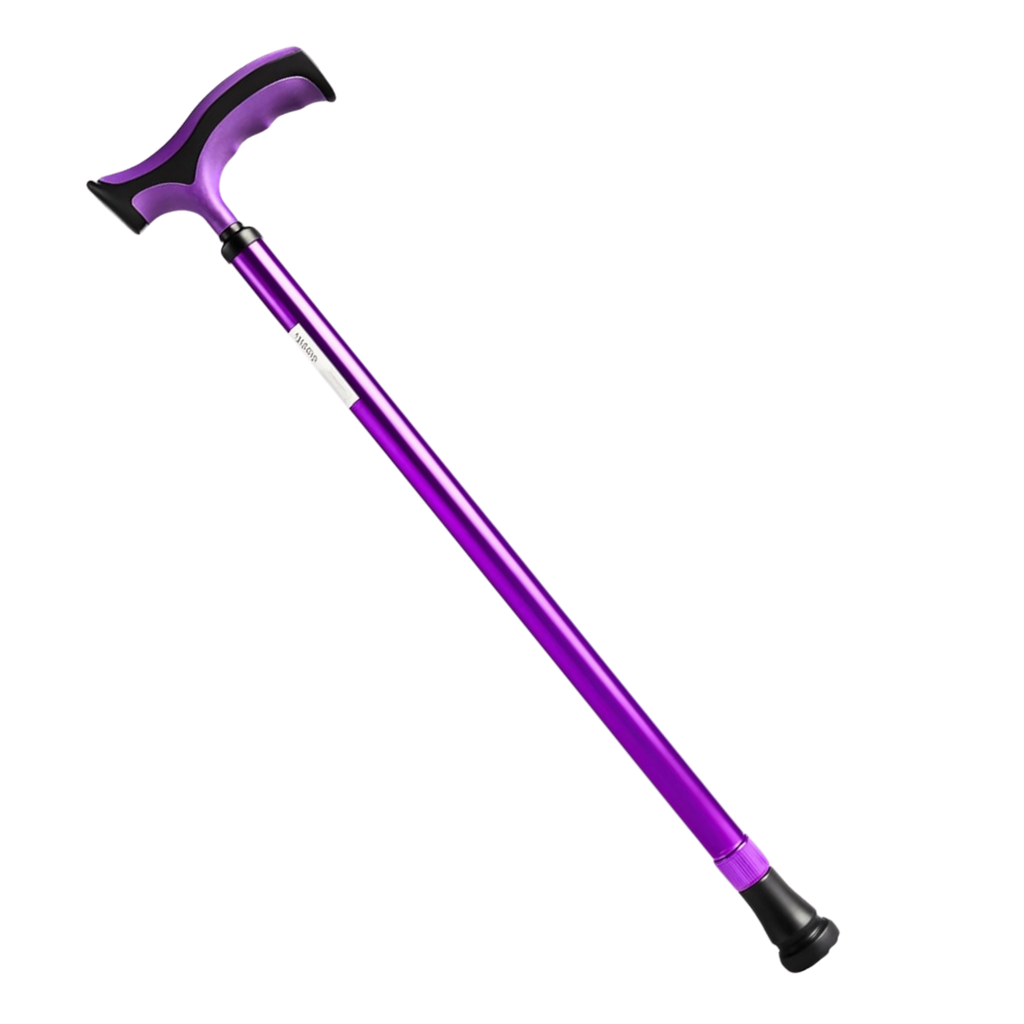 [IC-RE-BAS-2087] BASTON MANGO ALEMAN IMPORTADO  Y REGATON PREMIUM COLOR  MORADO MANGO ERGONOMICO GRANDE