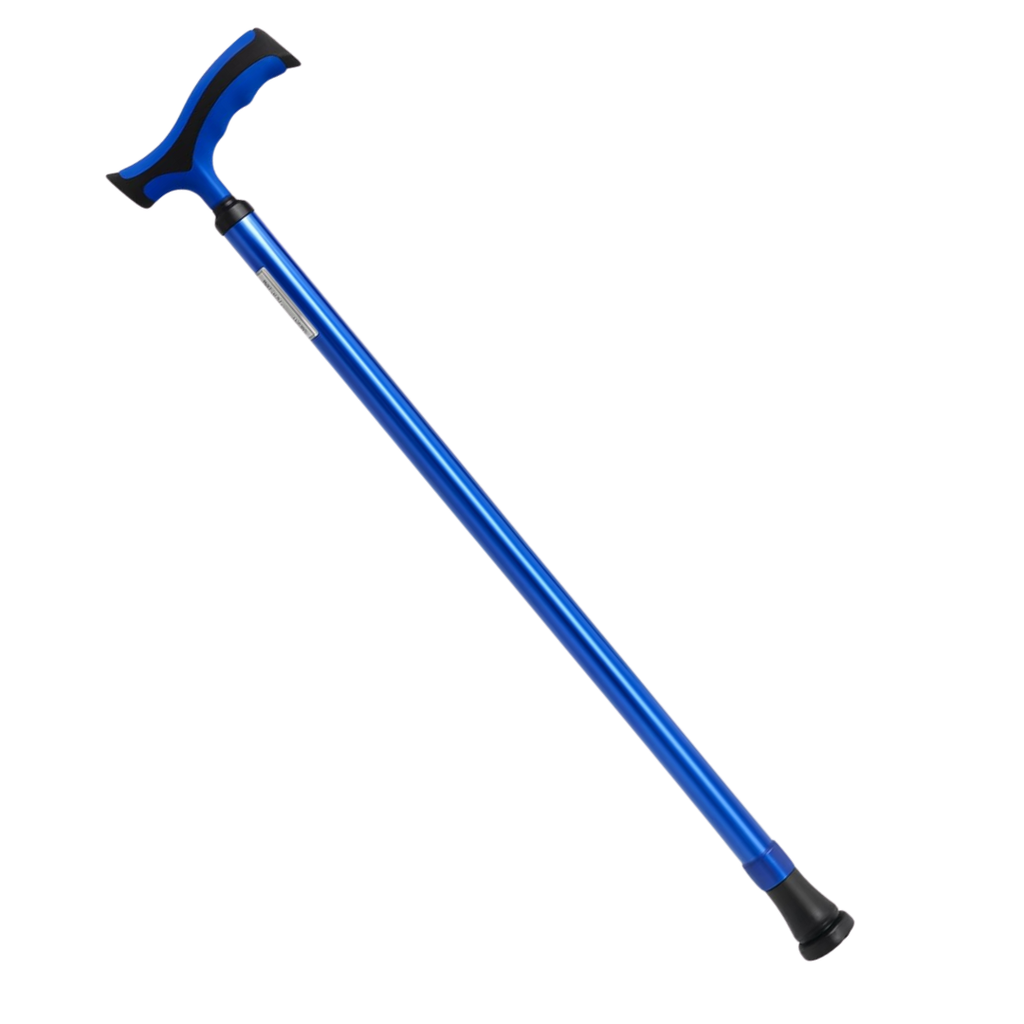 BASTON MANGO ALEMAN IMPORTADO  Y REGATON PREMIUM COLOR AZUL REY    MANGO ERGONOMICO GRANDE