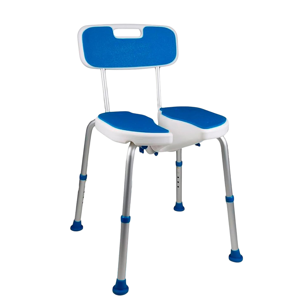 [IC-RE-BAN-2096] BANCO PARA DUCHA CON RESPALDO , APERTURA HIGIENICA ,                 ATI-DERRAPANTE   CAJA INDIVIDUAL