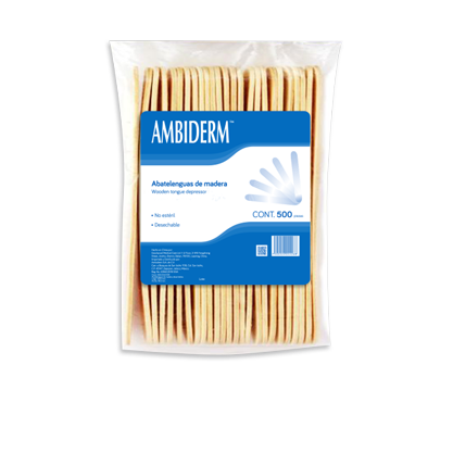 ABATELENGUAS BOLSA C/500 AMBIDERM