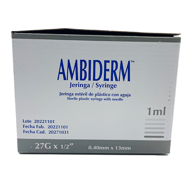 JERINGA 1ML CAJA C/100 AMBIDERM