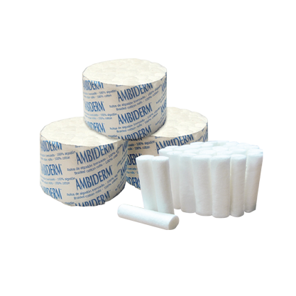 ROLLO DENTAL DE ALGODÓN BOLSA C/1000 PIEZAS AMBIDERM